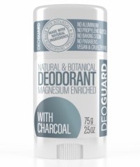 Sportique DEOGUARD PŘÍRODNÍ TUHÝ DEODORANT - NEPARFEMOVANÝ S AKTIVNÍM UHLÍM 65G