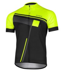 Etape – pánský dres CUBE, černá/žlutá fluo