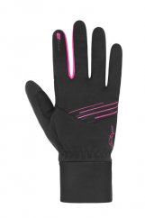Etape – dámské rukavice JASMINE WS+, černá|růžová