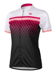 Etape – dámský dres DIAMOND, bílá/růžová