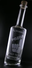 Pískovaná dárková láhev šikmá