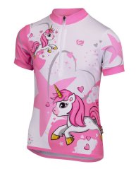 Etape – dětský dres RIO, bílá/růžová Unicorn
