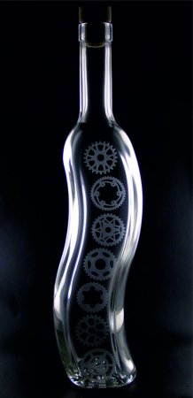 Pískovaná dárková láhev 2 pro cyklisty