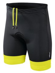 Etape - dětské kalhoty JUNIOR s vložkou, černá/žlutá fluo