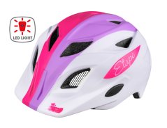 Etape – dětská cyklistická přilba PLUTO LIGHT, bílá/lila mat