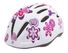 Etape – dětská cyklistická přilba REBEL, bílá/růžová