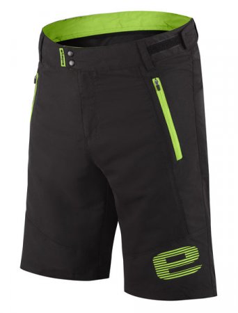 Etape - pánské volné kalhoty FREEDOM, černá/zelená - Velikost: L