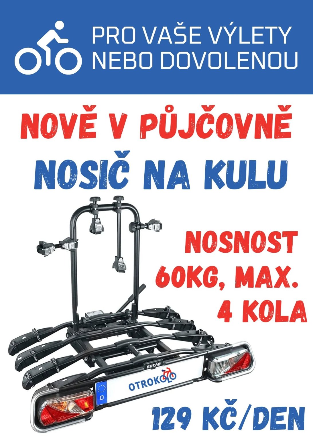 Půjčíme Vám kola i nosič!