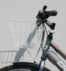 Košík přední s úchytem na představec - černý