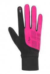 Etape - dámské rukavice Skin WS+, černá/růžová