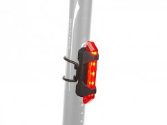AUTHOR Světlo zad. A-Stake Mini USB  černá/červené-sklo