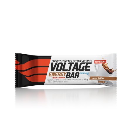 Nutrend Voltage Energy Bar s kofeinem, káva, 65 g