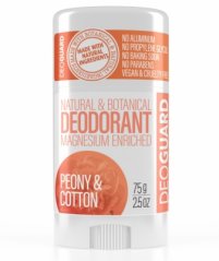 Sportique DEOGUARD PŘÍRODNÍ TUHÝ DEODORANT - PIVOŇKA A KVĚT BAVLNY 65G